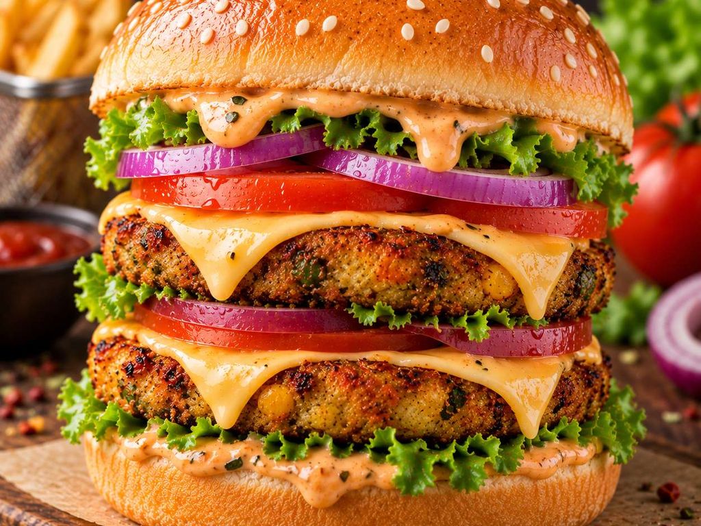 OB Double Patty Burger